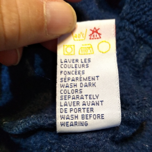 Retro Penningtons Navy Blue Shacket, Size 5X, Zipper Closure, Flower Emb… - Picture 7 of 13